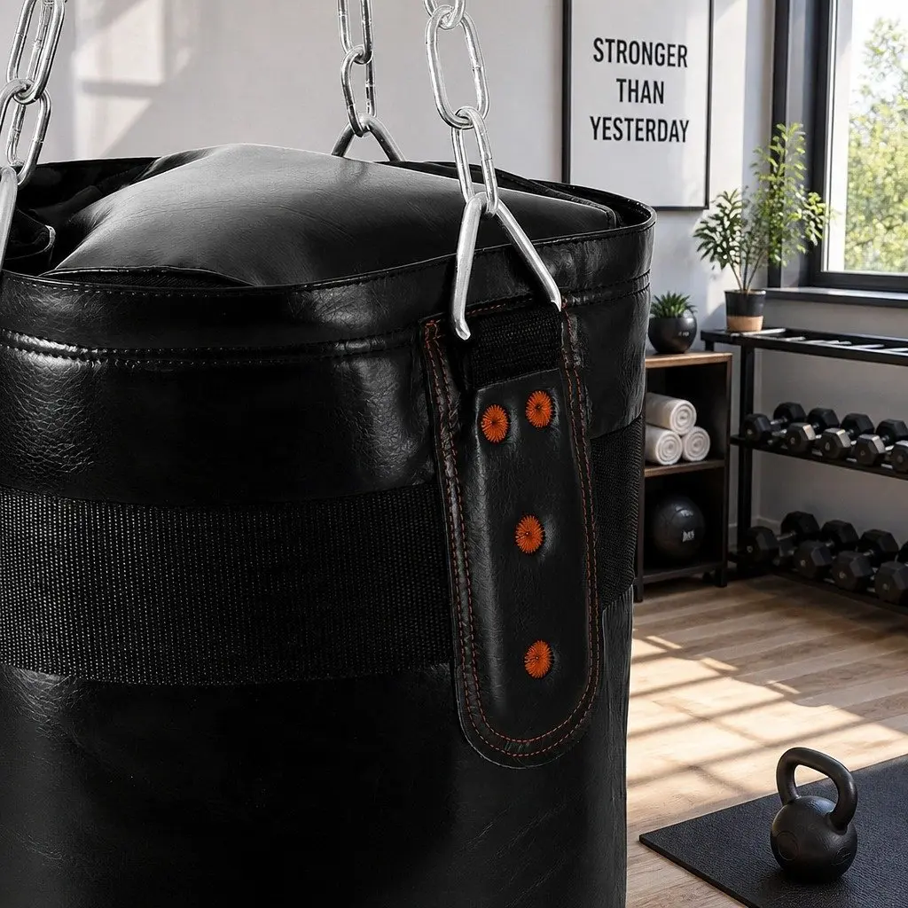 Hanging Boxing Punching Bag Home Gym Training Heavy Bag Black Fitness