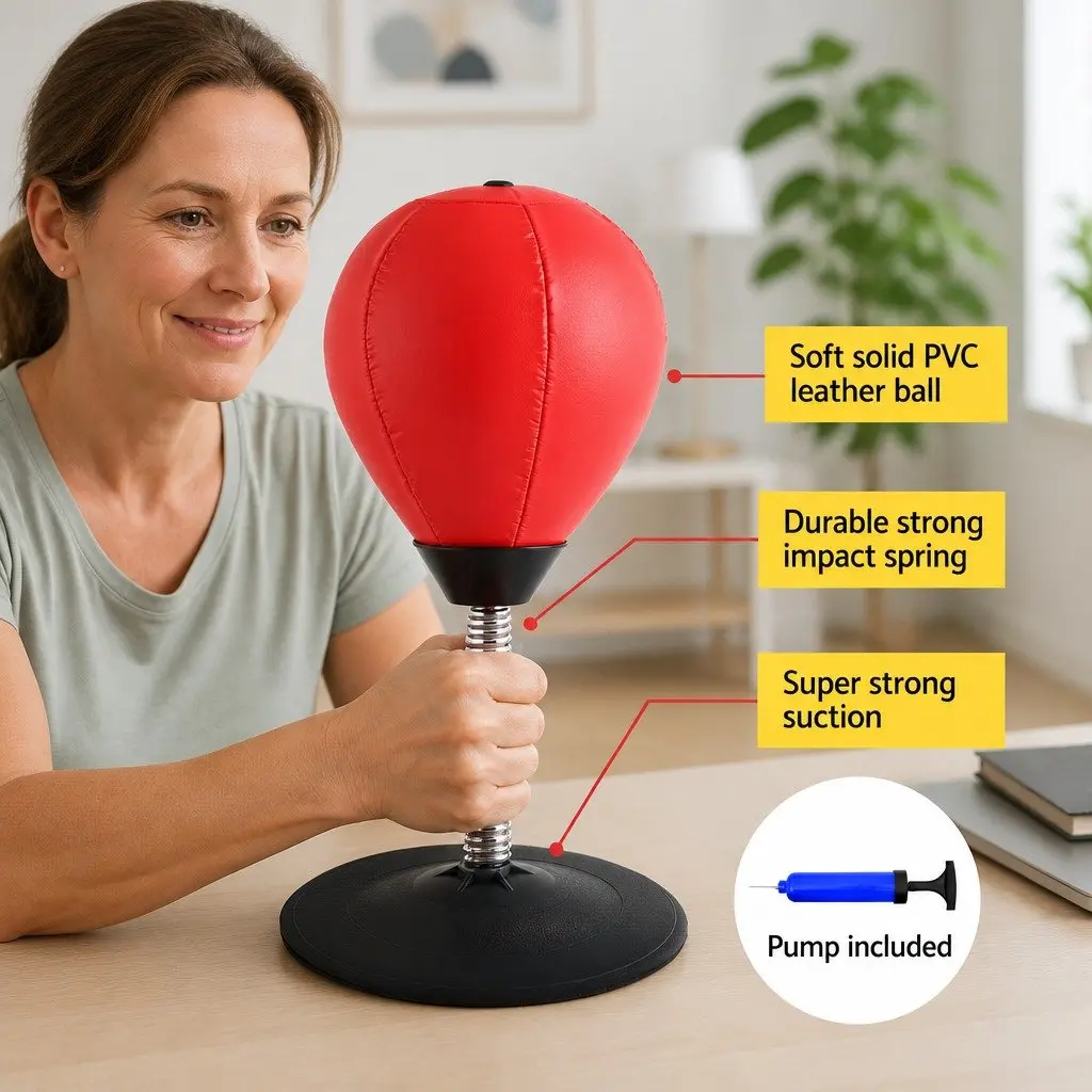 Desktop Punching Bag Stand with Speed Ball