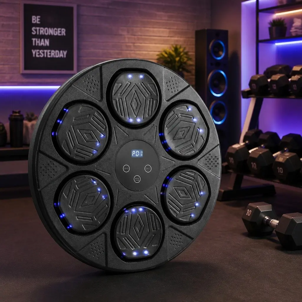 Wall-Mounted Electronic Boxing Machine Music Punch Target LED Display Training