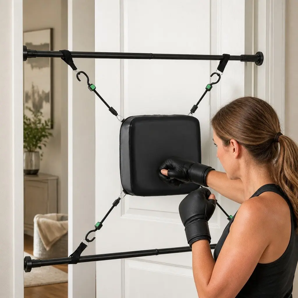 Doorway Punching Bag Adjustable Height 72.5-102cm Home Gym Boxing Training Kit