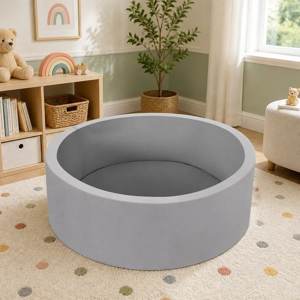 Kids Foam Ball Pit Playroom 90cm Grey