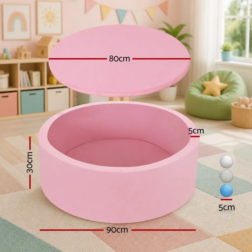 Kids Foam Ball Pit Playroom 90cm Pink Soft Sponge Pool