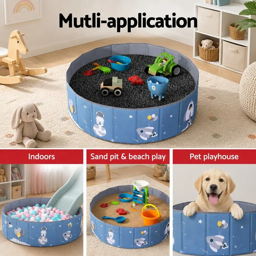 Kids Ball Pool Pit Play Tent Indoor Outdoor 100cm Blue