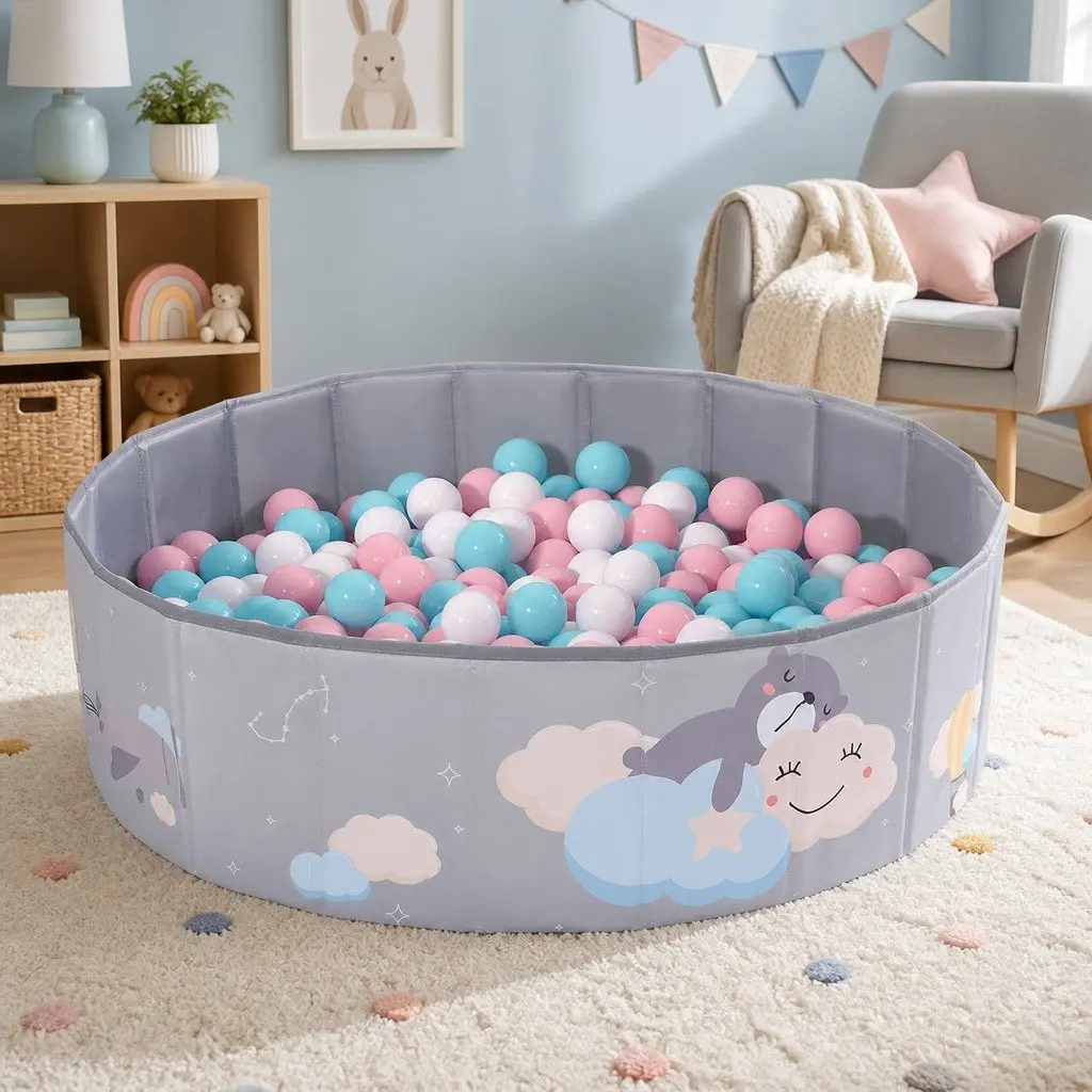 Kids Ball Pit Pool in Grey