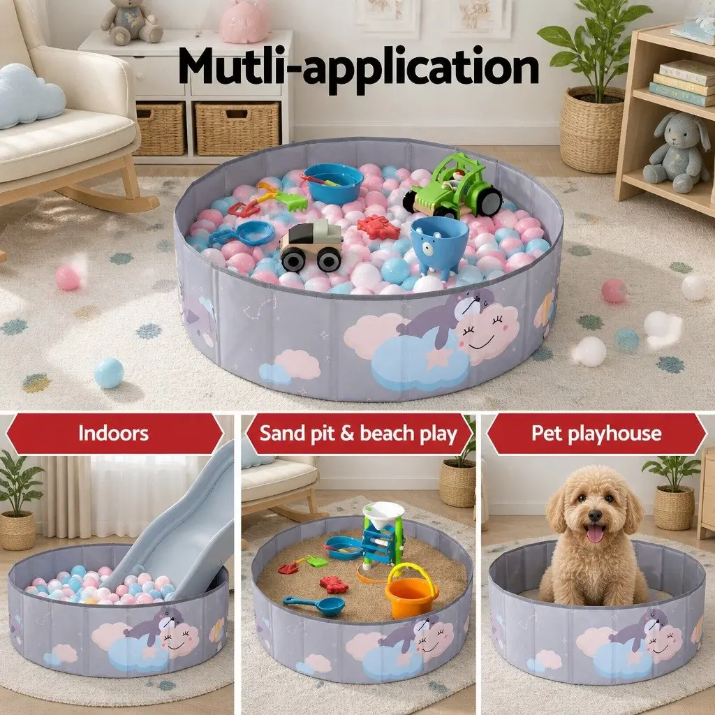 Kids Ball Pit Pool in Grey
