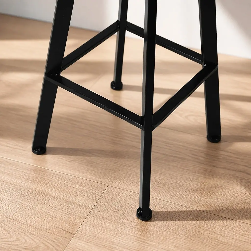 Industrial Bar Stool Kitchen Counter Height Adjustable Swivel Seat Footrest