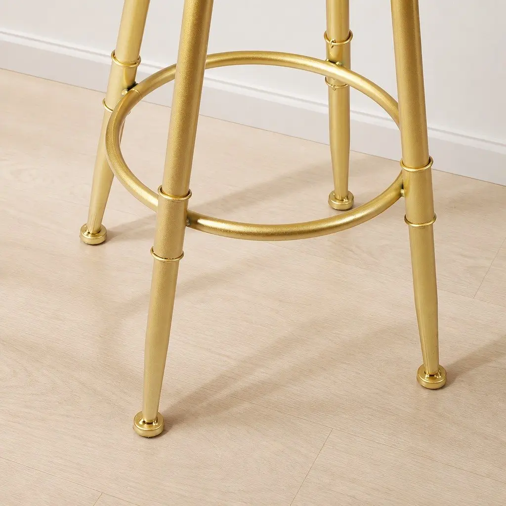 Bar Stools Kitchen Counter Height Swivel Adjustable Velvet Green Seat