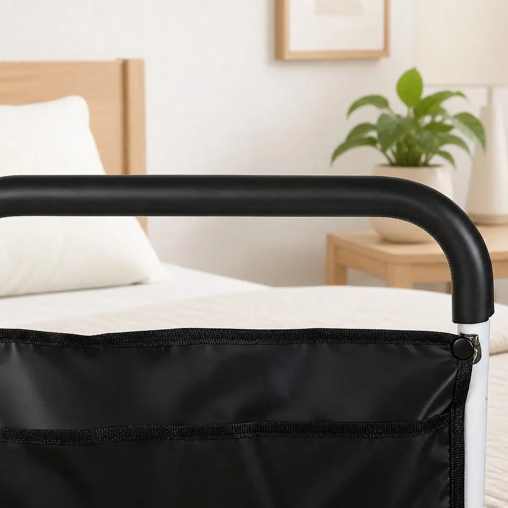 Bed Rail Safety Assist Grab Handrail Adjustable Height Elderly Mobility Support