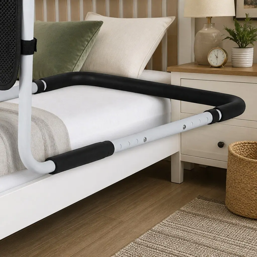 Bed Rail Safety Assist Grab Handrail Adjustable Height Elderly Mobility Support