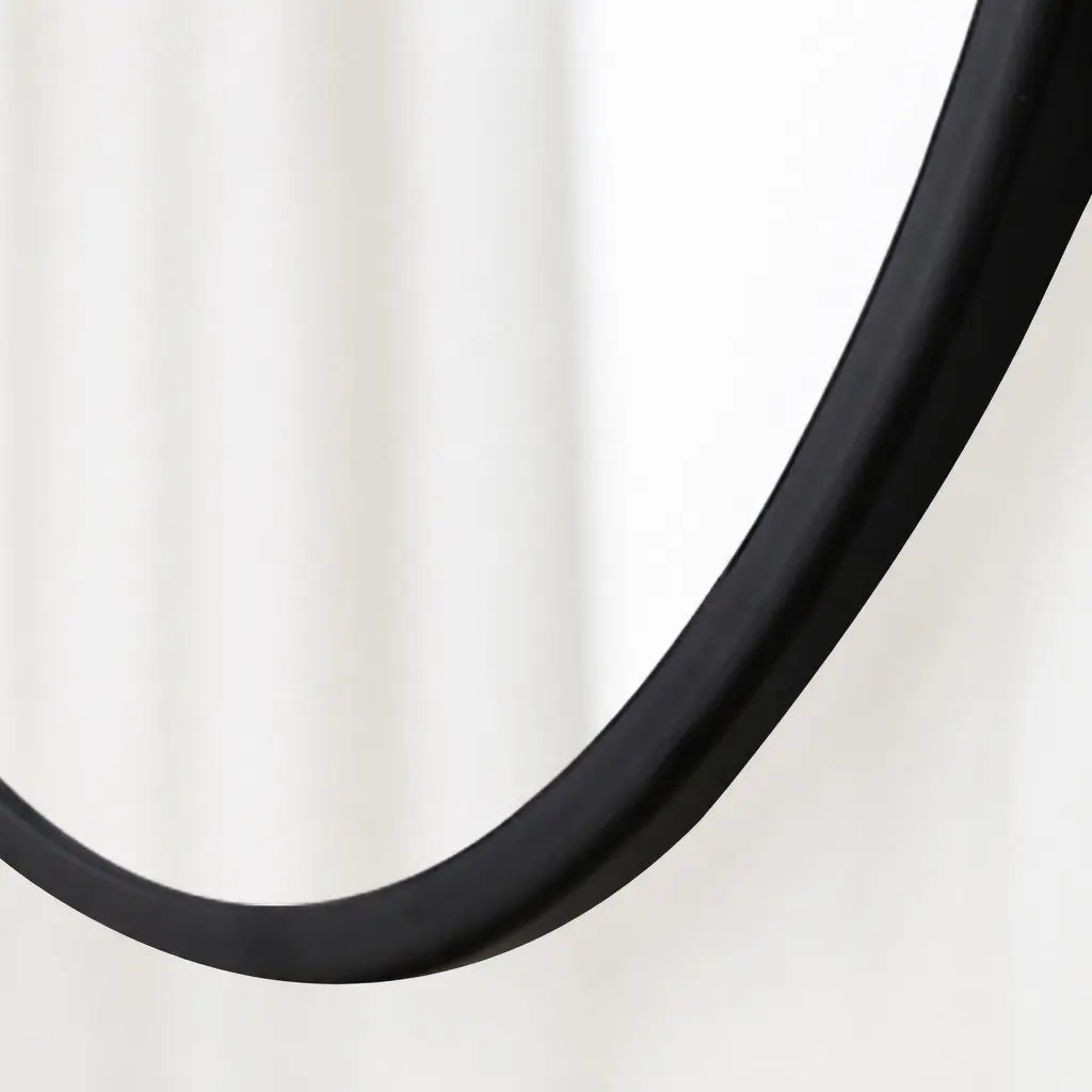 Round Wall Mirror Bathroom Makeup Vanity Home Decor Black Large 50 60 70 80cm