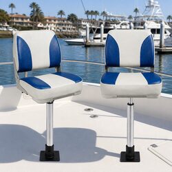 Folding Boat Seats with Swivel Pedestals - Specs Included
