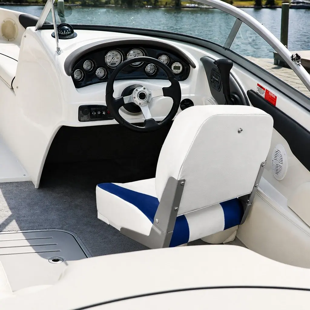 Folding Boat Seats 2 Pack Swivel Pedestal Marine Seating Adjustable 55-75cm