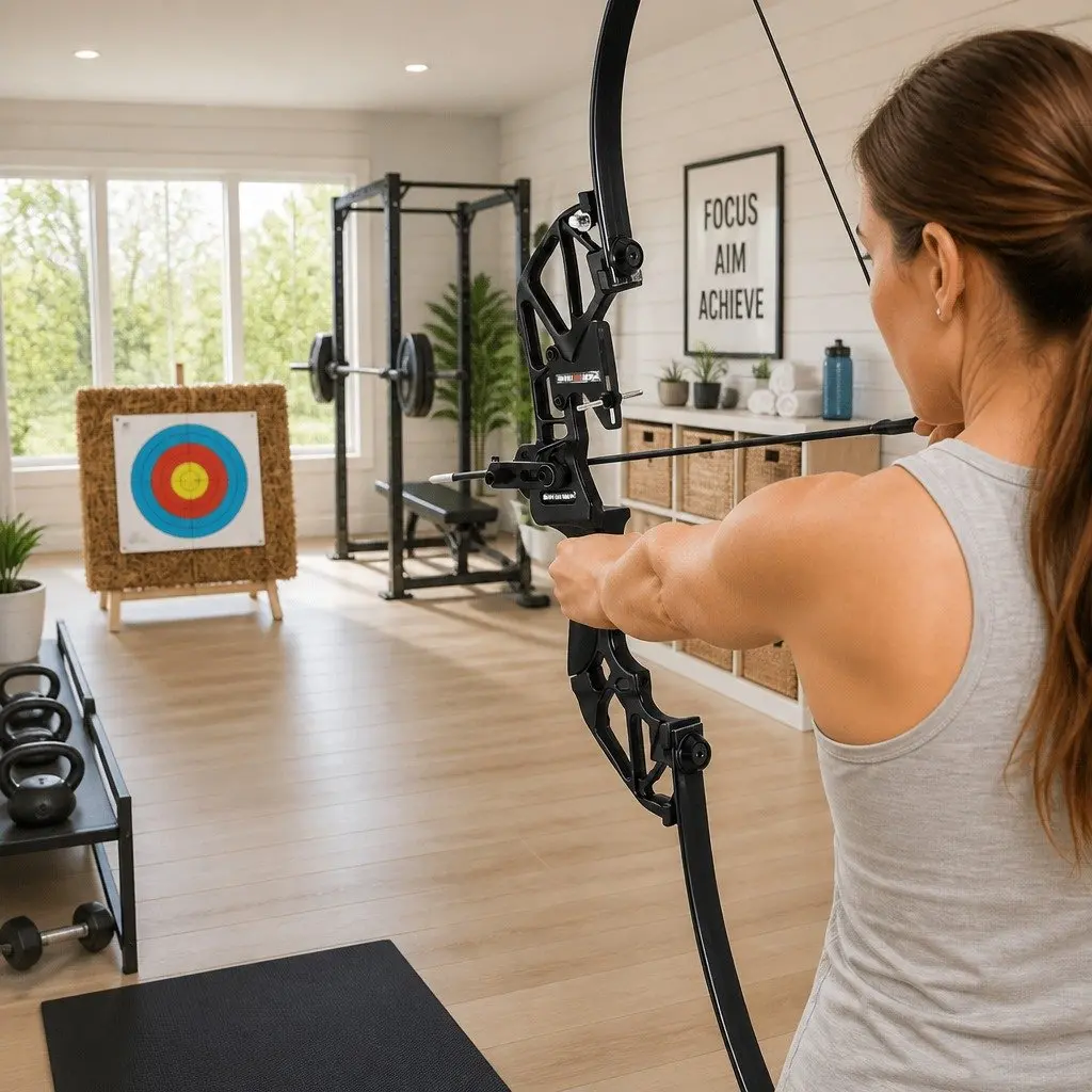 Recurve Bow Arrow Set for Outdoor Play 55lbs Takedown Archery Hunting Beginner