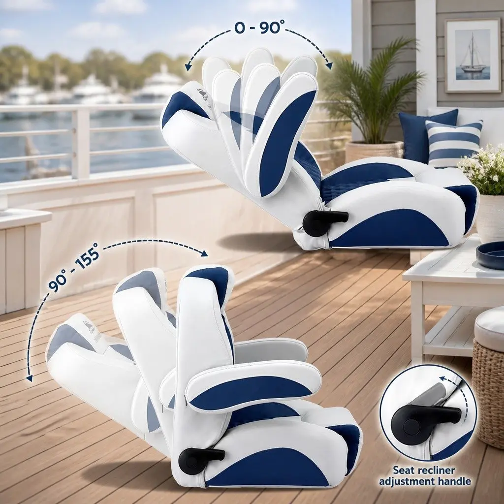 Adjustable Reclining Captain Boat Seat