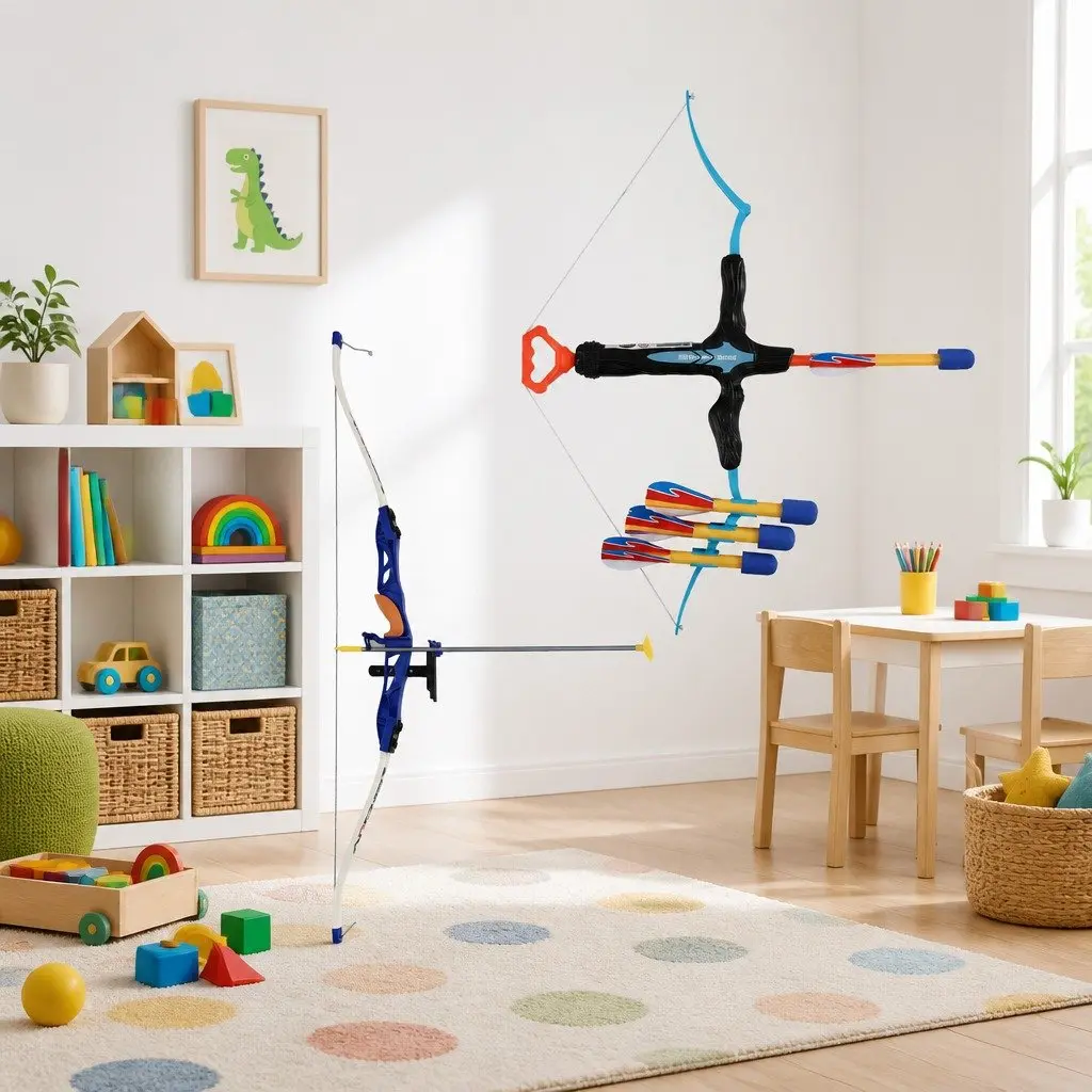 Kids Bow and Arrow Set Toy Archery Target Practice Indoor Outdoor Activity Game