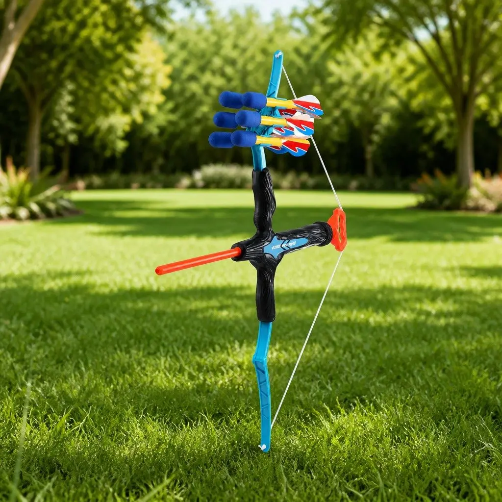 Kids Bow and Arrow Set Outdoor Archery Toy Game with Foam Arrows Indoor Fun
