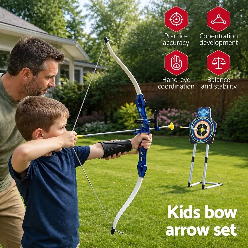 Kids Bow and Arrow Set with Goggles
