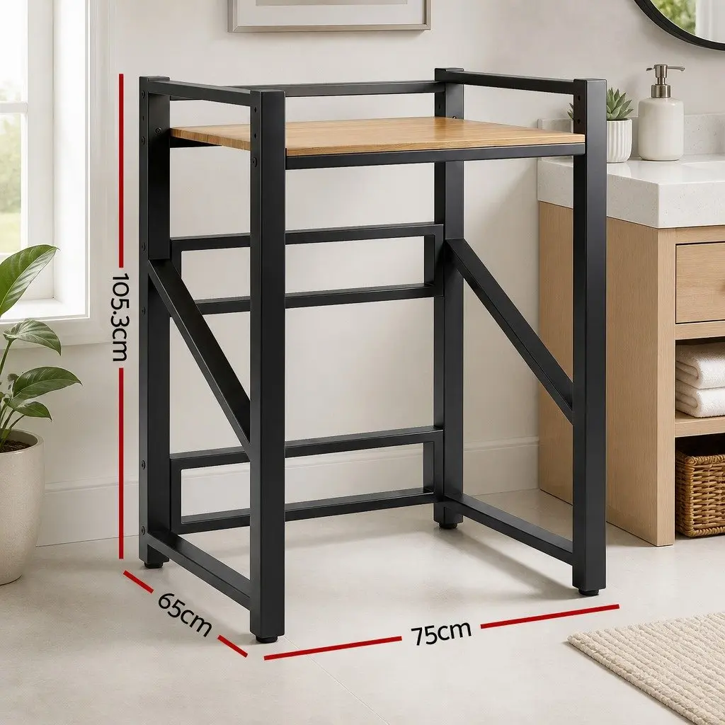 Over Washing Machine Rack 75cm Black