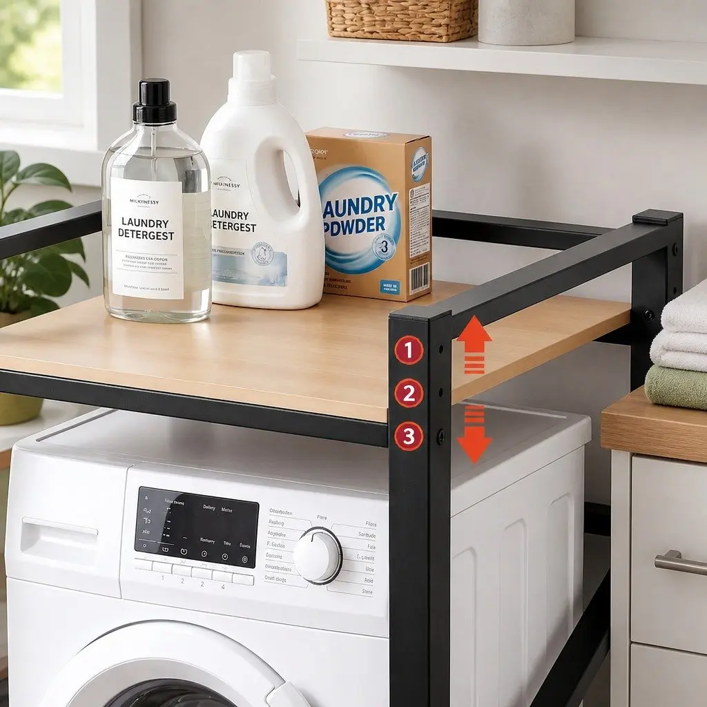 Over Washing Machine Rack 75cm Black