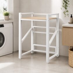 Over Washing Machine Storage Rack - 75cm, Black Steel