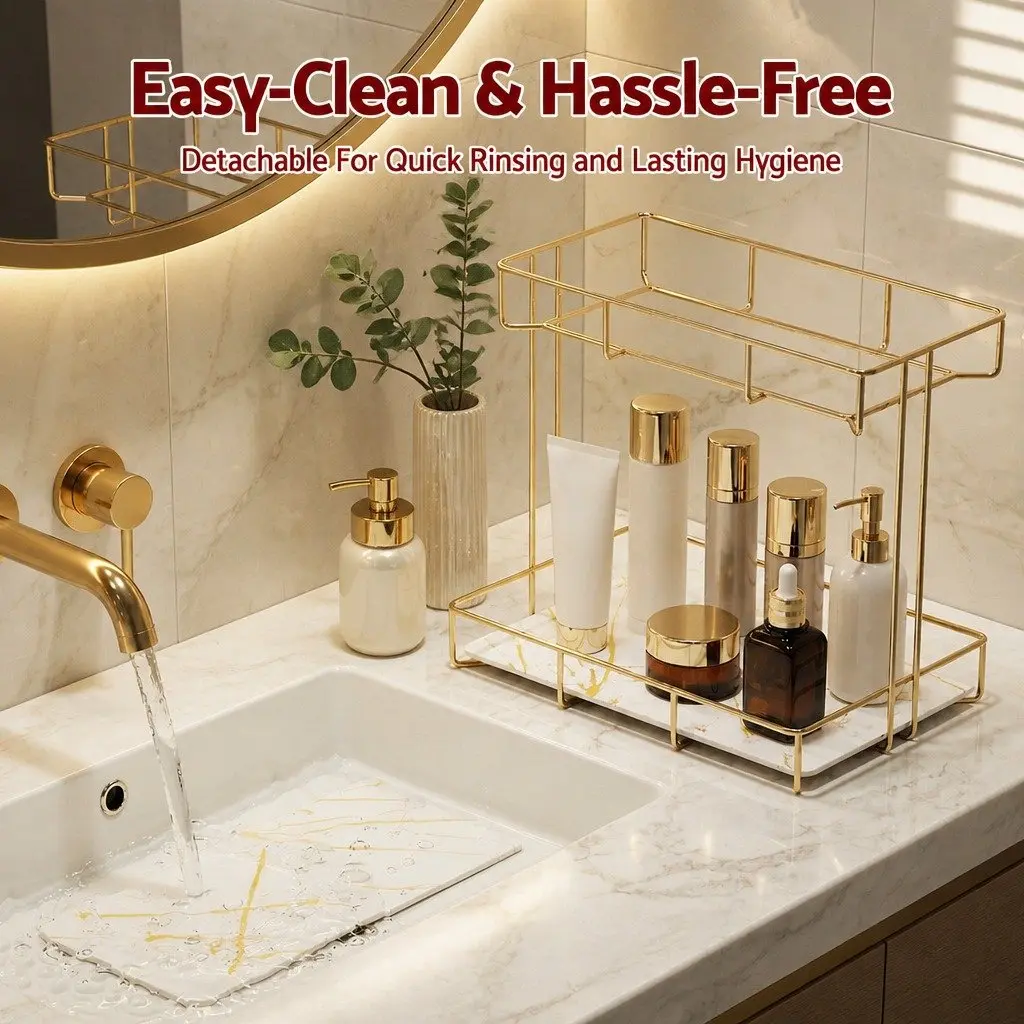 2 Tier Bathroom Corner Storage Rack