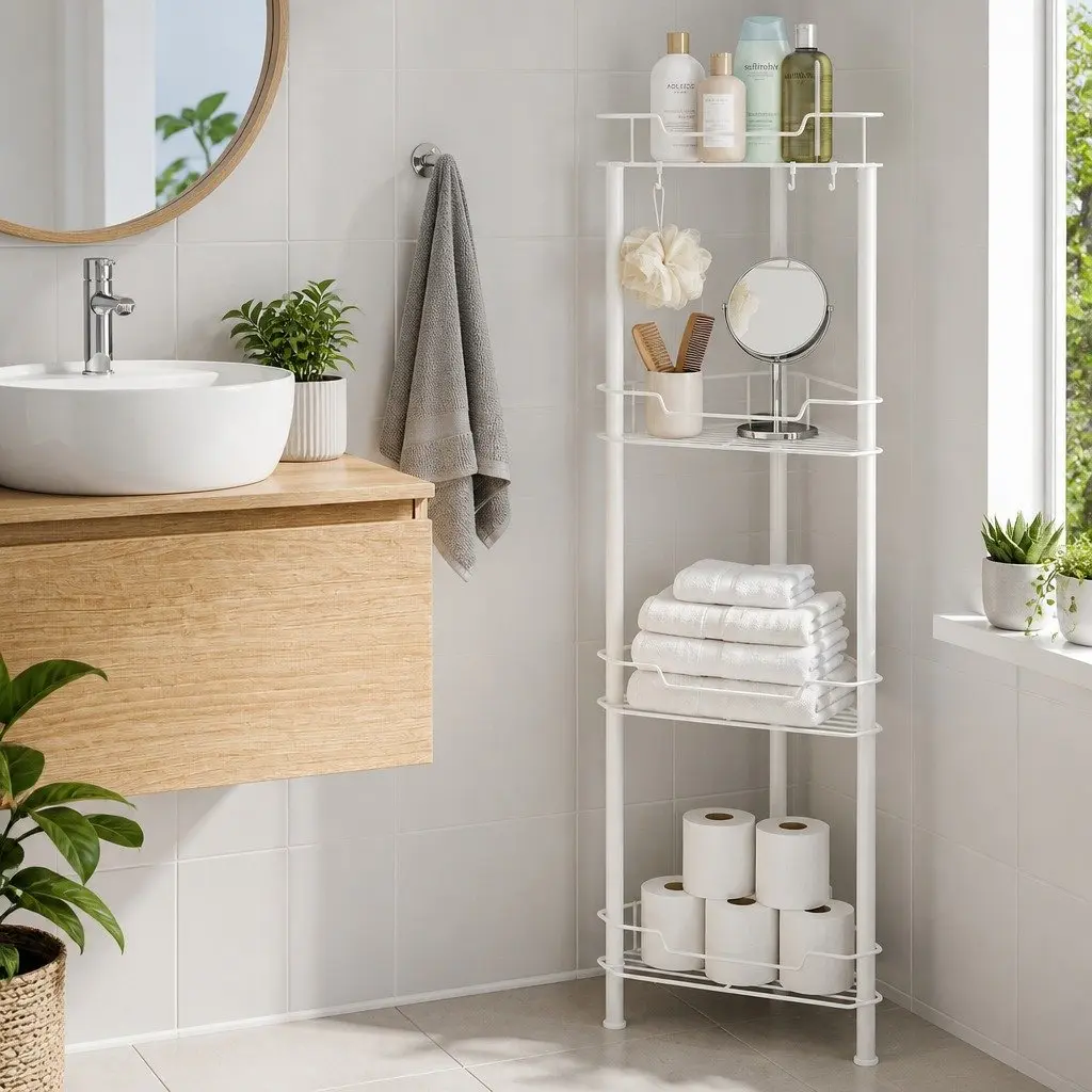 4-Tier Floor Standing Shower Caddy
