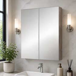 Bathroom Storage Cabinet 600x720mm with Adjustable Shelves