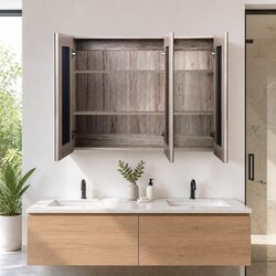 Bathroom Mirror Cabinet 900x720mm with Adjustable Shelves