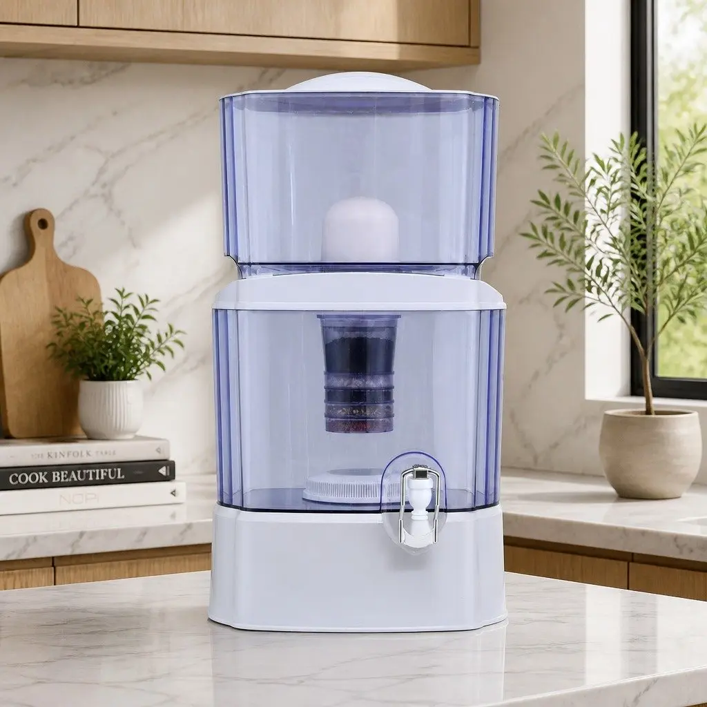 Benchtop Water Filter for Home Camping 24L Gravity Multi-Stage Filtration System