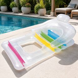 Inflatable Lounge Chair: 147cm x 84cm x 58cm, 90kg Capacity