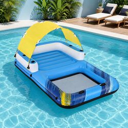 Inflatable Pool Lounger Specifications: 4-Person Island Float