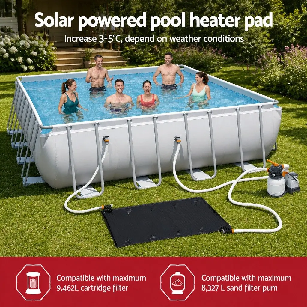Solar Pool Heater Pad for Pool 110x171cm Black