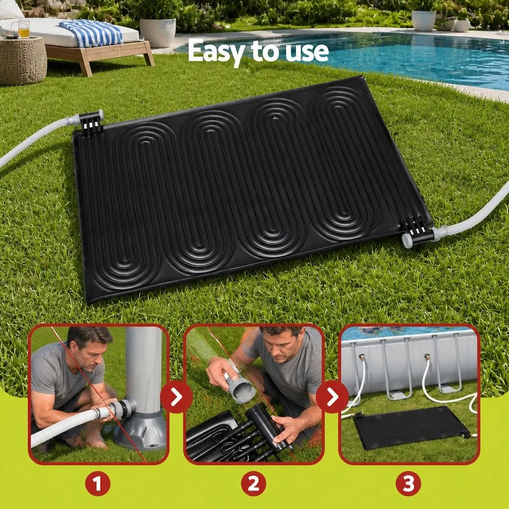 Solar Pool Heater Pad for Pool 110x171cm Black