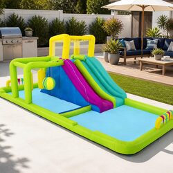 Inflatable Water Slide Park 710x310x265cm Kids Outdoor Play Pool Splash Course