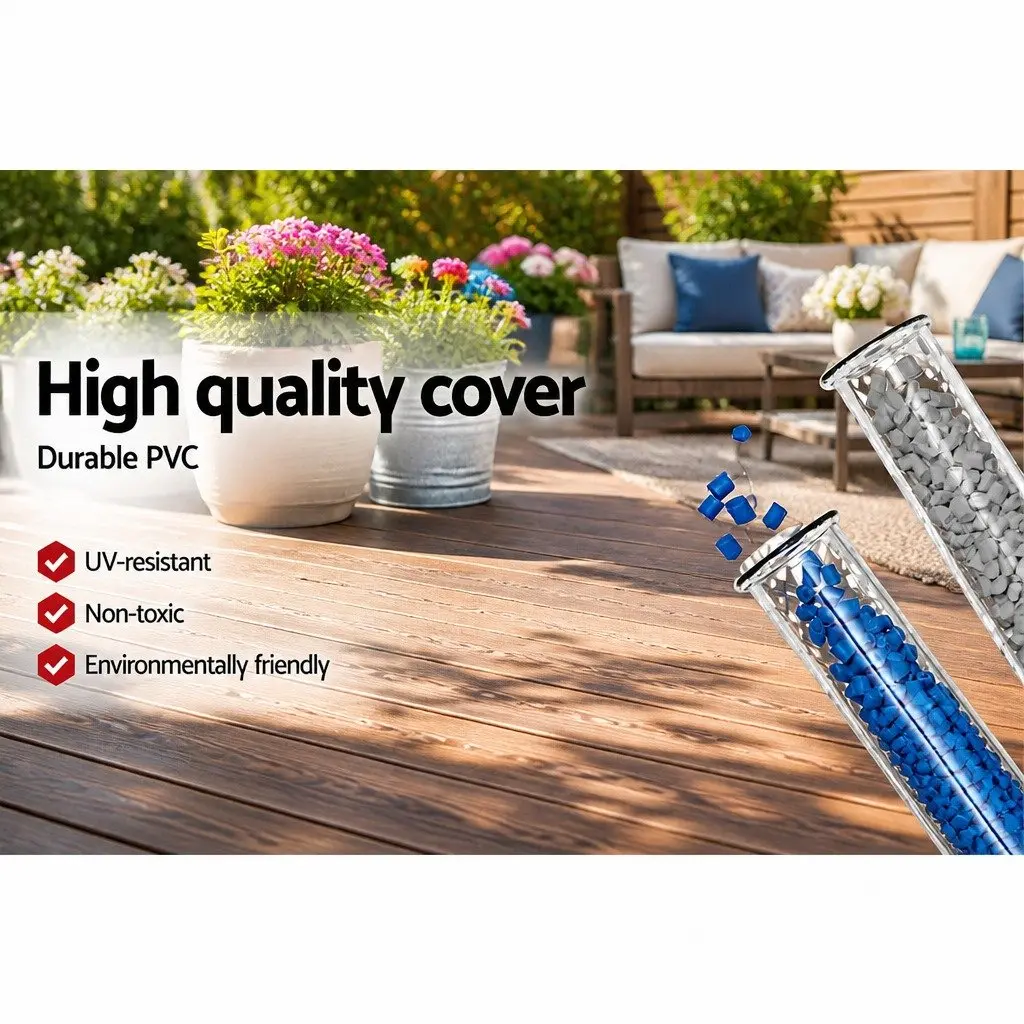 Above Ground Swimming Pool Cover PVC Blanket Fits 4.12x2.01m Pool Debris Guard