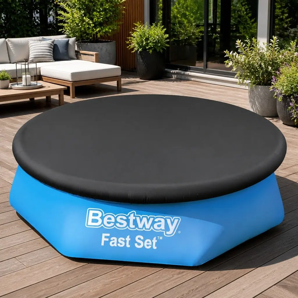 Pool Cover for Above Ground Swimming Pools Round 2.44m PVC Blanket
