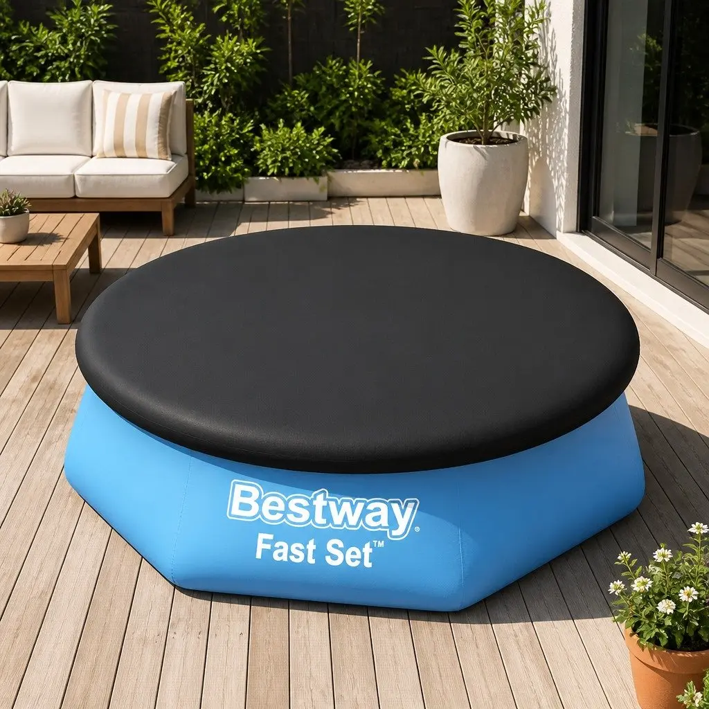 Pool Cover for Above Ground Swimming Pools Round 2.44m PVC Blanket
