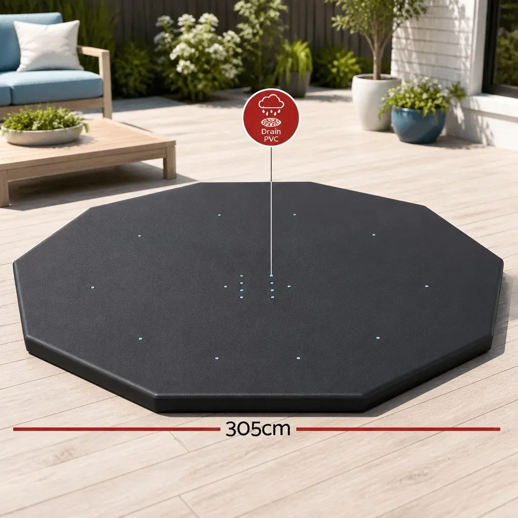 Pool Cover Round Above Ground 3.05m PVC Blanket with Drain Holes