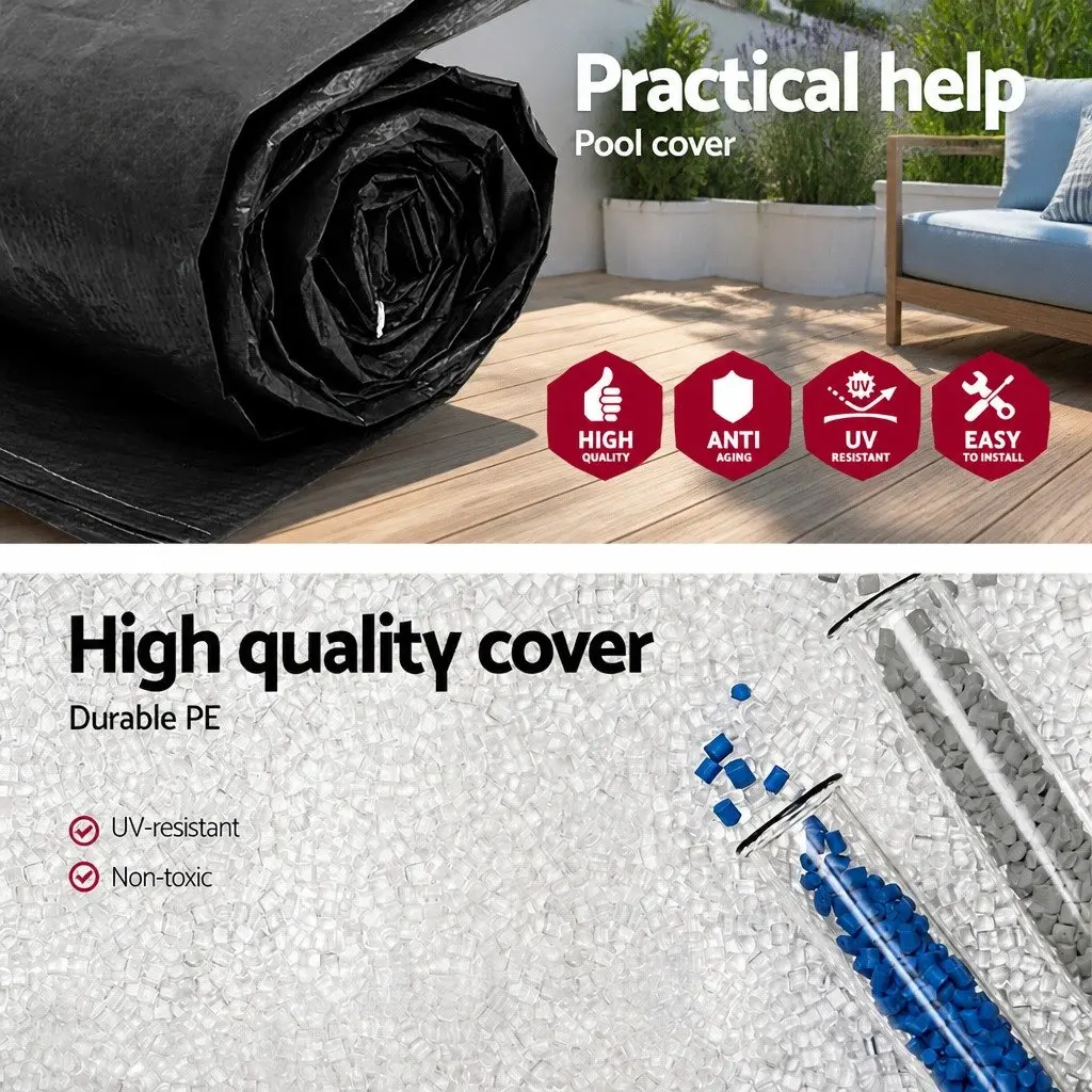 Pool Cover Round Above Ground 3.05m PVC Blanket with Drain Holes