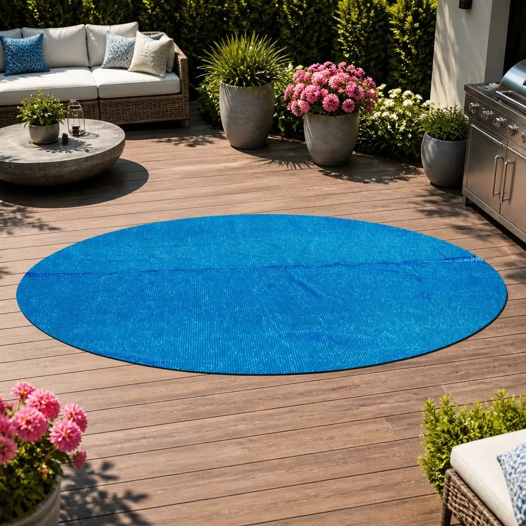 Solar Pool Bubble Cover 4.17m Round Above Ground for Swimming Pools Multicolour