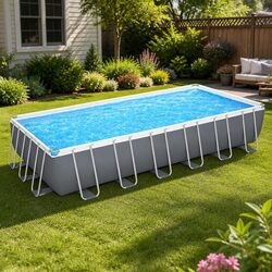 732x366x132cm Steel Frame Pool with Accessories