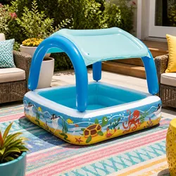 Kids Inflatable Swimming Pool Specs: 140x140x114cm