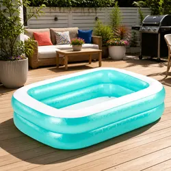 Rectangular Inflatable Pool for Kids 200x146x48cm