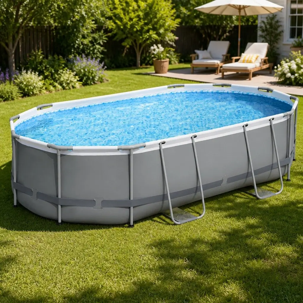 Steel Frame Swimming Pool 488x305x107cm