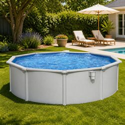 Steel Frame Round Swimming Pool 457cm with Accessories