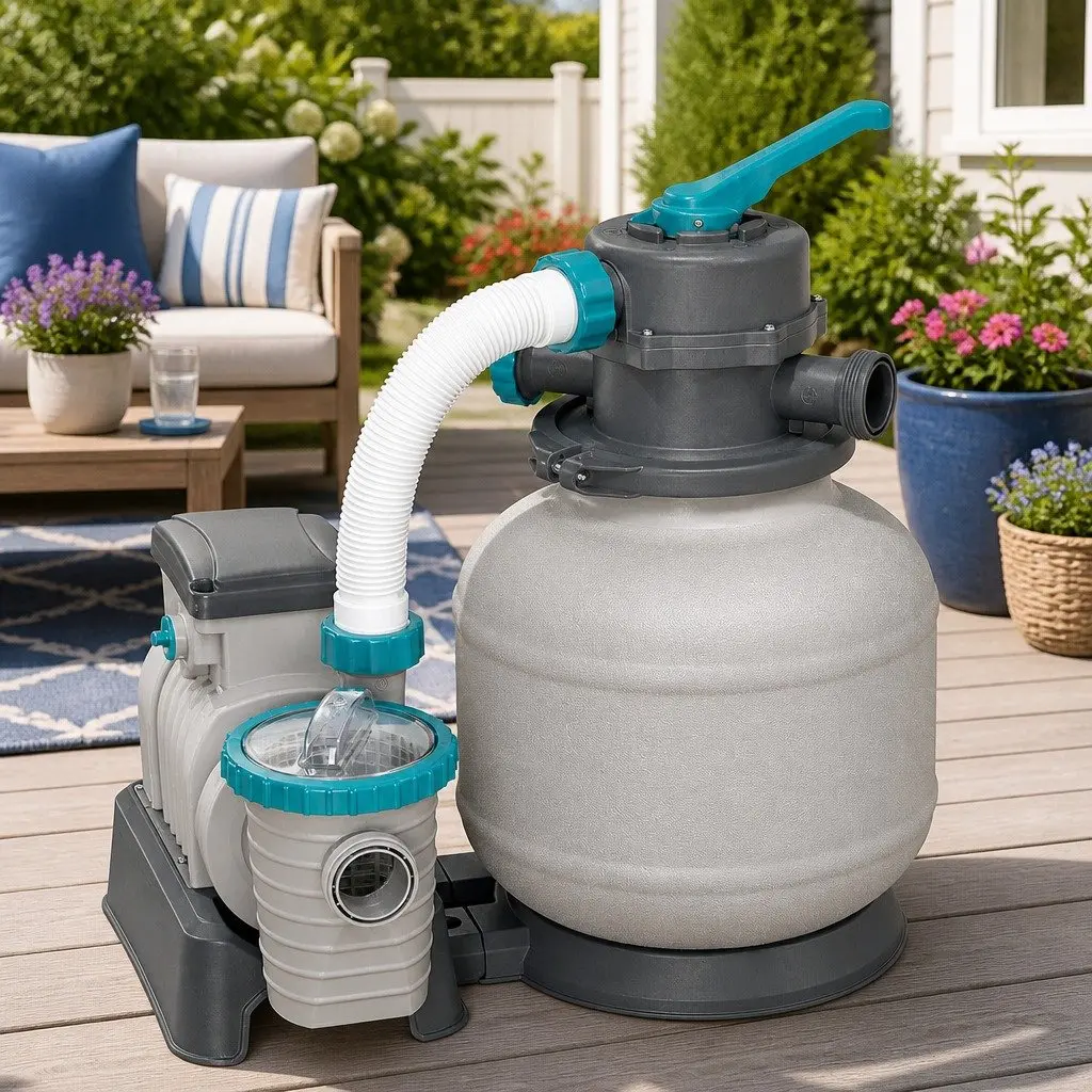 Sand Filter Pump Above Ground Pool 2200GPH 8327L/H Flowclear Corrosion-Proof