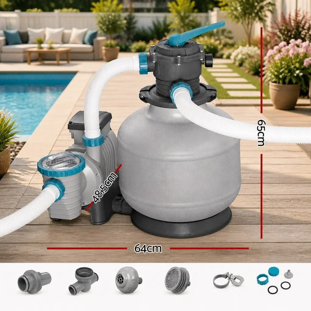 Pool Pump Sand Filter 11355L/H Above Ground Swimming Pools Water Filtration