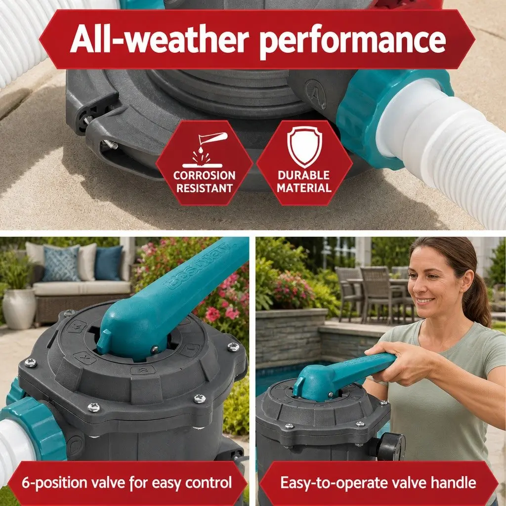 Pool Pump Sand Filter 11355L/H Above Ground Swimming Pools Water Filtration