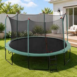 14ft Trampoline with Safety Features and Specs