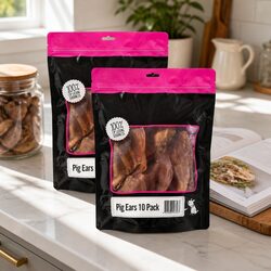 Pig Ears Dog Treats: 10 Pack x 2 for Healthy Chewing